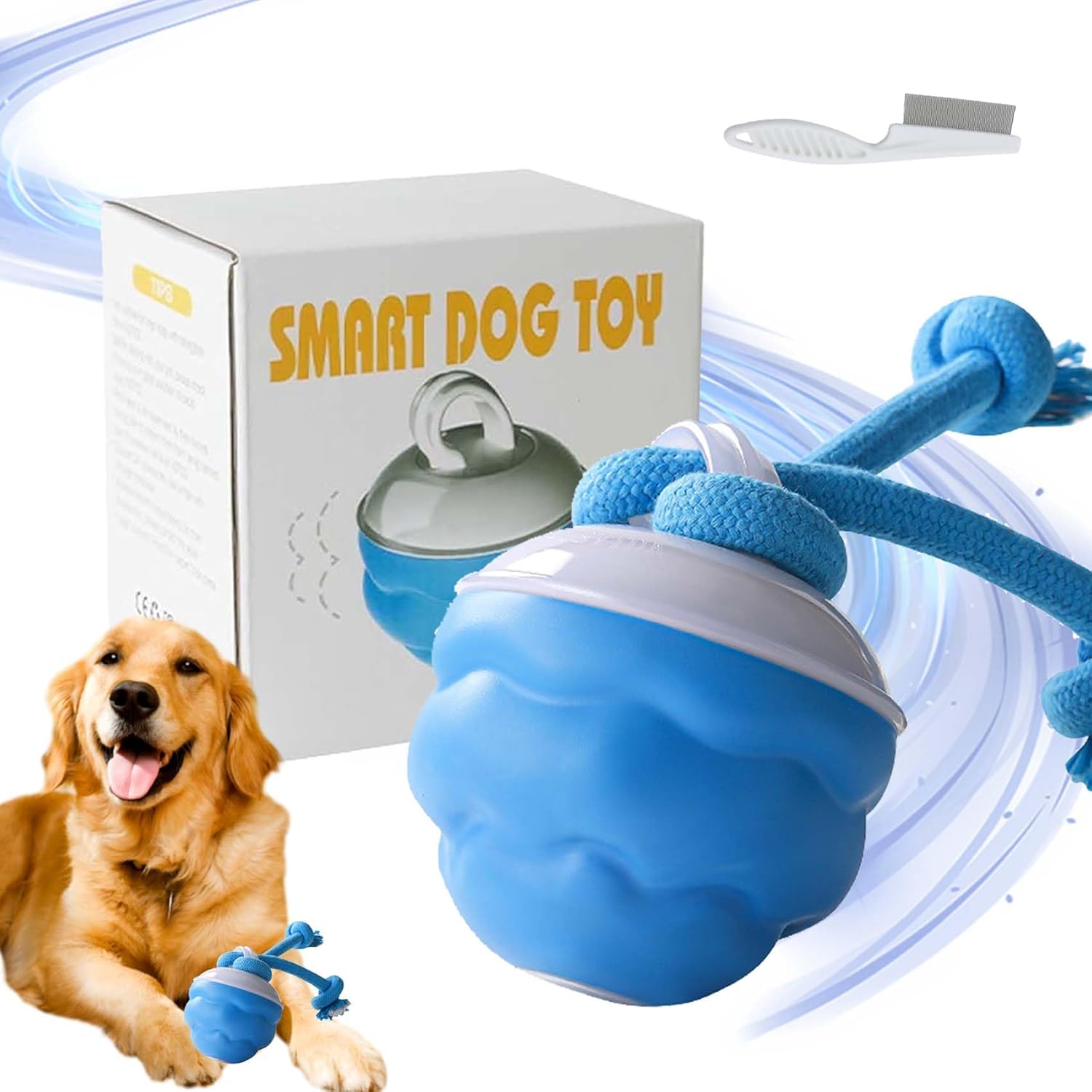 Automatic Moving Dog Ball - Giocattolo Intelligente per Cani, Palla Automatica